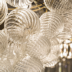 Люстра подвесная с рифлёными стеклянными шарами в форме воздушного облака Berries Chandelier варинант исполнения - 5 | Loft Concept в Ульяновске