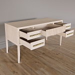 Большой Рабочий стол Primo с 5 выдвижными ящиками Светлый дуб варинант исполнения - 6 | Loft Concept в Ульяновске