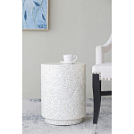 Приставной столик с рисунком из раковин устриц Bone Inlay варинант исполнения - 5 | Loft Concept в Ульяновске