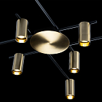 Потолочный светильник с 10-ю цилиндрическими плафонами цвета латунь TRIBES CHANDELIER варинант исполнения - 3 | Loft Concept в Ульяновске