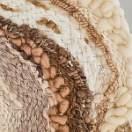 Овальный Современный Гобелен Абстракция в бежевых тонах Shallow варинант исполнения - 6 | Loft Concept в Ульяновске