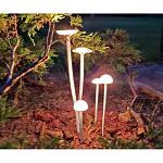 Уличный светильник с пятью матовыми плафонами в форме грибов на высоких изогнутых ножках Mushroom Shape варинант исполнения - 2 | Loft Concept в Ульяновске