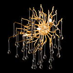 Бра с лучеобразным основанием и подвесками из прозрачного стекла в виде длинных капель Droplet Chandelier варинант исполнения - 6 | Loft Concept в Ульяновске