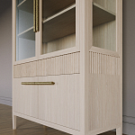 Витрина Primo со стеклянными фасадами и буфетом шпон Светлый дуб варинант исполнения - 6 | Loft Concept в Ульяновске