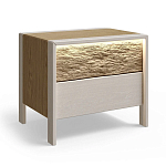 Тумба 2 ящика с подсветкой на рельефном фасаде Warm Industrial варинант исполнения - 8 | Loft Concept в Ульяновске