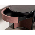 Дизайнерский письменный стол овальной формы с 2-мя выдвижными ящиками по бокам Parsec варинант исполнения - 4 | Loft Concept в Ульяновске