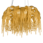 Люстра подвесная круглая с изогнутыми металлическими дугами и ниспадающими цепочками 65 см Atlantis Chain варинант исполнения - 7 | Loft Concept в Ульяновске