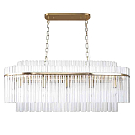 Люстра подвесная овальная со стеклянными трубками Nembus варинант исполнения - 1 | Loft Concept в Ульяновске