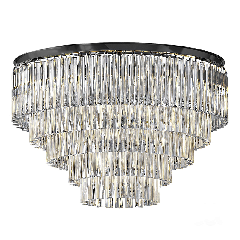 Люстра Odeon C3001–D80/5 Черный Прозрачное Стекло Дымчатый (Smoke) Янтарь (Amber) в Ульяновске | Loft Concept 