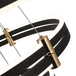 Люстра светодиодная с 3-мя плафонами в форме колец из акрила и алюминия с пультом для регулировки света Ring Horizontal Anthracite варинант исполнения - 3 | Loft Concept в Ульяновске