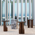 Приставной столик из массива дерева Walnut варинант исполнения - 12 | Loft Concept в Ульяновске