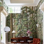 Обои ручная роспись Redwoods Sequoia on Sterling Silver gilded paper варинант исполнения - 1 | Loft Concept в Ульяновске