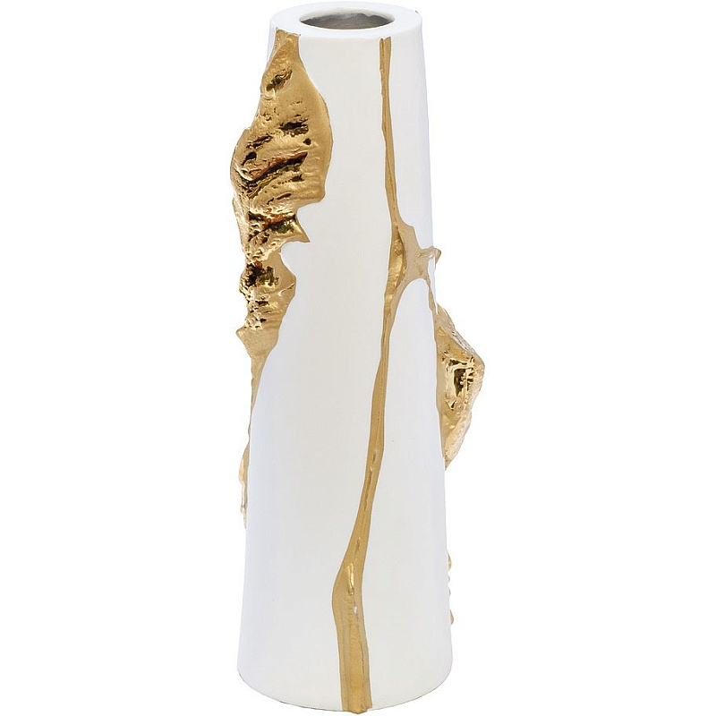 Ваза Rhea white with gold 24 Белый Золотой Ваза Rhea white with gold 24 Белый Золотой в Ульяновске | Loft Concept