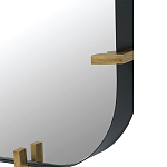 Зеркало настенное в черной металлической раме Mirror Cardinal варинант исполнения - 2 | Loft Concept в Ульяновске