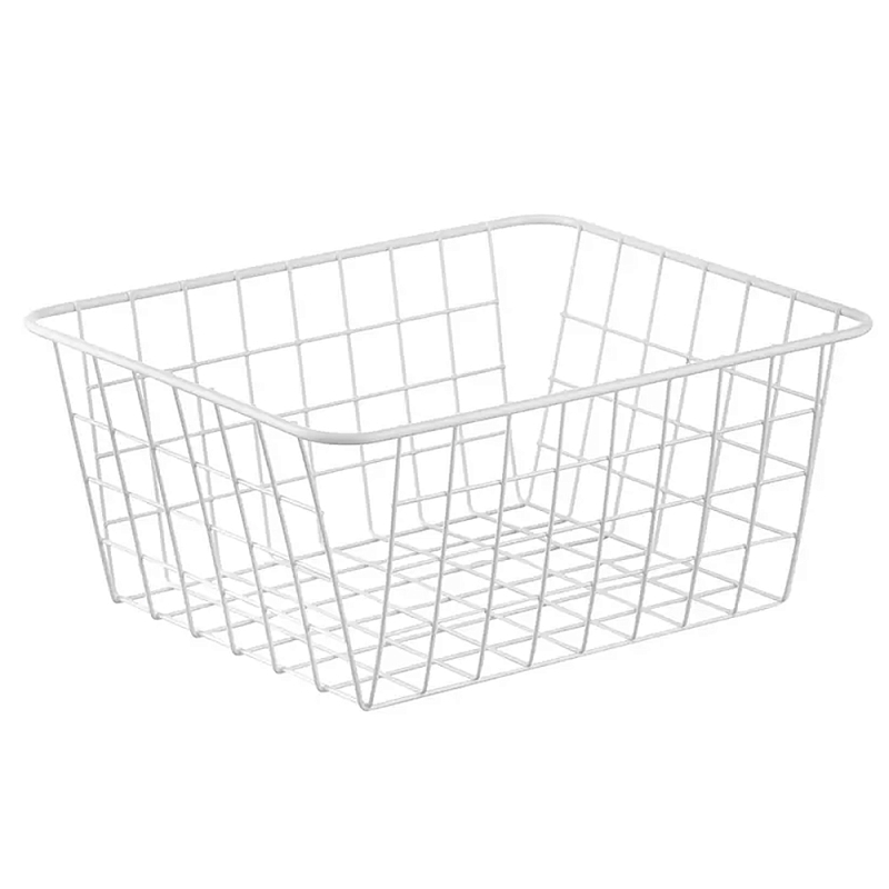 Корзина для хранения железная Iron Basket S Белый Черный в Ульяновске | Loft Concept 