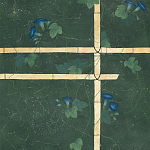 Обои ручная роспись Morning Glory Original colourway on Edo Green painted Xuan paper варинант исполнения - 2 | Loft Concept в Ульяновске