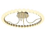 Люстра кольцевая потолочная с круглыми плафонами белого цвета PEARLS Suspension 60 варинант исполнения - 2 | Loft Concept в Ульяновске