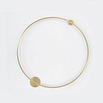 Бра светодиодное круглой формы с рамкой цвета латунь Ring Horizontal варинант исполнения - 1 | Loft Concept в Ульяновске