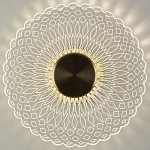 Бра в форме диска Loggia White Patterns Acrylic Wall Lamp варинант исполнения - 2 | Loft Concept в Ульяновске