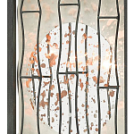 Бра с круглой зеркальной вставкой с эффектом ржавчины Stunning Radiance варинант исполнения - 1 | Loft Concept в Ульяновске