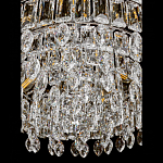 Круглая люстра с хрустальными подвесками на серебряном каркасе Gorgeous Crystal Light варинант исполнения - 7 | Loft Concept в Ульяновске