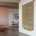 Панно на стену плетеное Макраме бежевый цвет  варинант исполнения - 4 | Loft Concept в Ульяновске