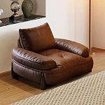 Кресло кожаное с деревянным каркасом Medieval Furniture варинант исполнения - 1 | Loft Concept в Ульяновске