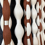 Дизайнерский Декор на стену с кисточками из хлопковых нитей wall panel Thread brushes варинант исполнения - 3 | Loft Concept в Ульяновске