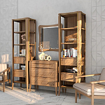 Комод из массива дуба с 3-мя ящиками Tasteful Furniture варинант исполнения - 3 | Loft Concept в Ульяновске