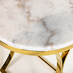 Кофейный столик на подстолье золотого цвета Noelle варинант исполнения - 4 | Loft Concept в Ульяновске