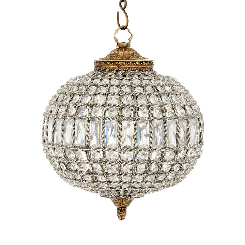 Люстра Chandelier Kasbah Oval S Brass Прозрачное Стекло Латунь Античная полированная Люстра Chandelier Kasbah Oval S Brass Прозрачное Стекло Латунь Античная полированная в Ульяновске | Loft Concept