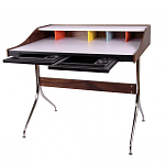 Письменный стол с 2-мя чёрными выдвижными ящиками и нишей с цветными разделителями Ballan варинант исполнения - 3 | Loft Concept в Ульяновске