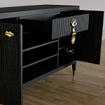 Комод-буфет Elsa Dreams Black с открытыми полками   варинант исполнения - 1 | Loft Concept в Ульяновске