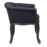 Кресло низкое в стиле прованс Черный Лен Louis French Armchair  варинант исполнения - 2 | Loft Concept в Ульяновске