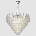 Люстра с подвесками из рифленного стекла в форме капель Textured Glass Chandelier варинант исполнения - 9 | Loft Concept в Ульяновске