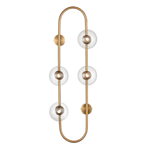 Бра HOOP WALL Lamp Gold Transparent 4