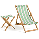 Шезлонг из акации и ткани Argentina варинант исполнения - 7 | Loft Concept в Ульяновске