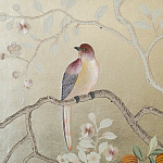 Обои ручная роспись Temple Newsam White Gold gilded silk варинант исполнения - 5 | Loft Concept в Ульяновске