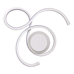 Бра белого цвета с изогнутыми световыми линиями и круглым основанием Luke Lampco Tracer Lamp варинант исполнения - 1 | Loft Concept в Ульяновске