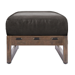 Пуф Duncan винтажная черная кожа варинант исполнения - 2 | Loft Concept в Ульяновске