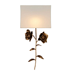 Бра с  каркасом в виде цветков розы и тканевым абажуром Flowers and Fox Roses варинант исполнения - 1 | Loft Concept в Ульяновске