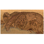 Картина с изображением Леопардов Leopards by stream варинант исполнения - 3 | Loft Concept в Ульяновске