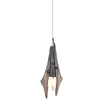 Подвесной светильник с черной металлической основой и рельефным плафоном Glass Pod варинант исполнения - 1 | Loft Concept в Ульяновске