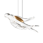 Подвесной светильник с прозрачной стеклянной птичкой Serip Voa варинант исполнения - 1 | Loft Concept в Ульяновске