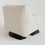 Кресло Cannes с мягкой обивкой букле молочного цвета  варинант исполнения - 3 | Loft Concept в Ульяновске