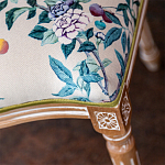 Стул из массива бука бежевый с изображением птиц в саду Beige Green Chinoiserie Blue Bird Chair варинант исполнения - 4 | Loft Concept в Ульяновске
