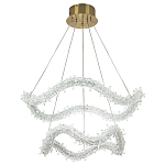 Двухъярусная кольцевая люстра с хрустальным декором Gilbertine Crystal Wavy Ring Chandelier варинант исполнения - 2 | Loft Concept в Ульяновске