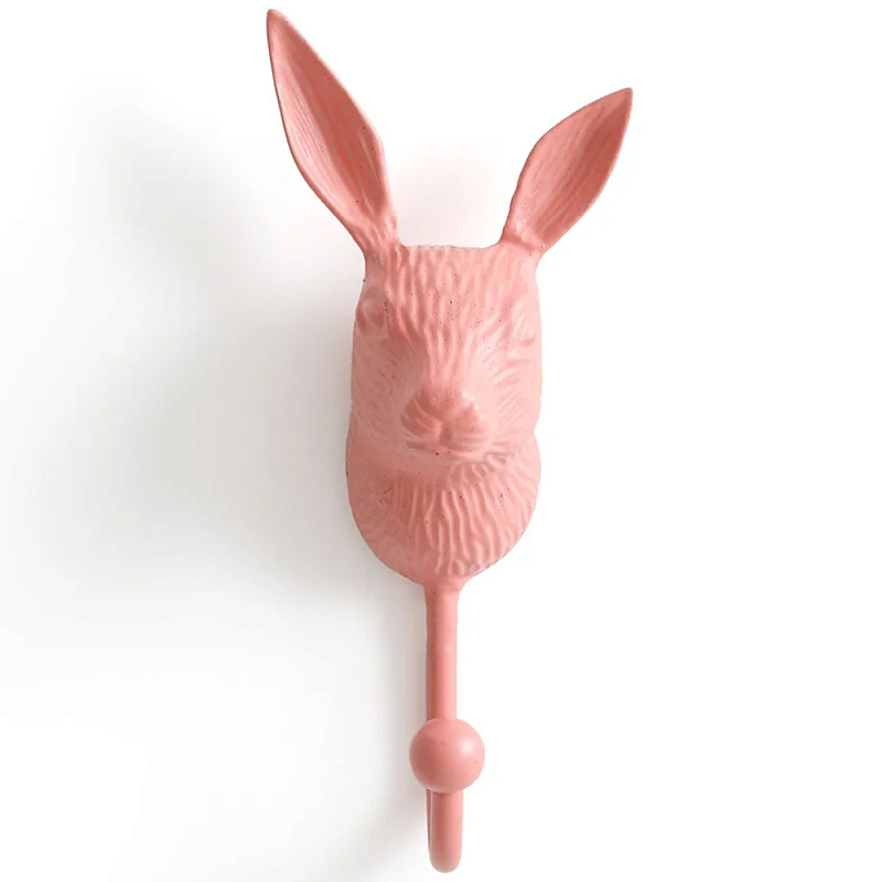 Настенный крючок в виде зайца Hare Wall Hook Pink Розовый Настенный крючок в виде зайца Hare Wall Hook Pink Розовый в Ульяновске | Loft Concept