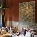 Панно на стену плетеное Макраме бежевый цвет  варинант исполнения - 9 | Loft Concept в Ульяновске