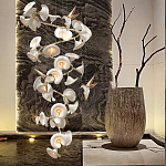 Люстра каскадная из белых цветов каллы и птичек Refined Taste of Light варинант исполнения - 5 | Loft Concept в Ульяновске